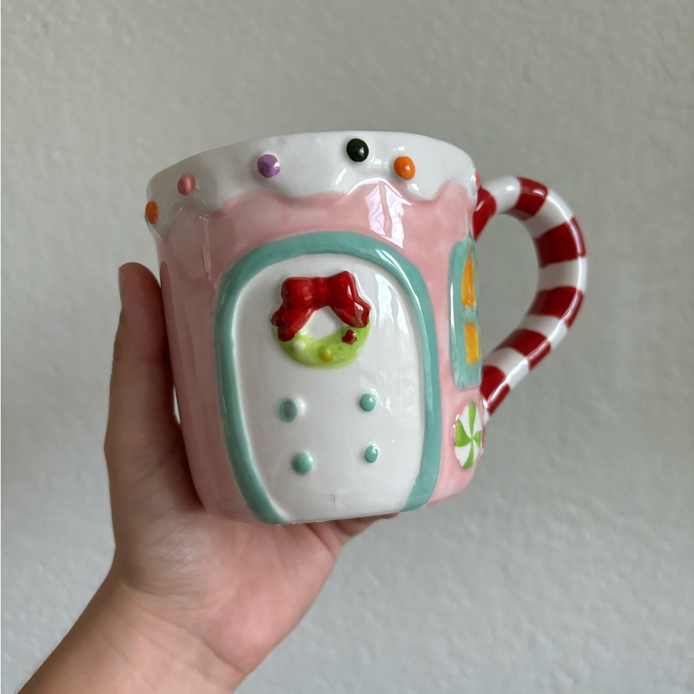 Mr. Christmas Pink Gingerbread House Mug🩷🏠☕️